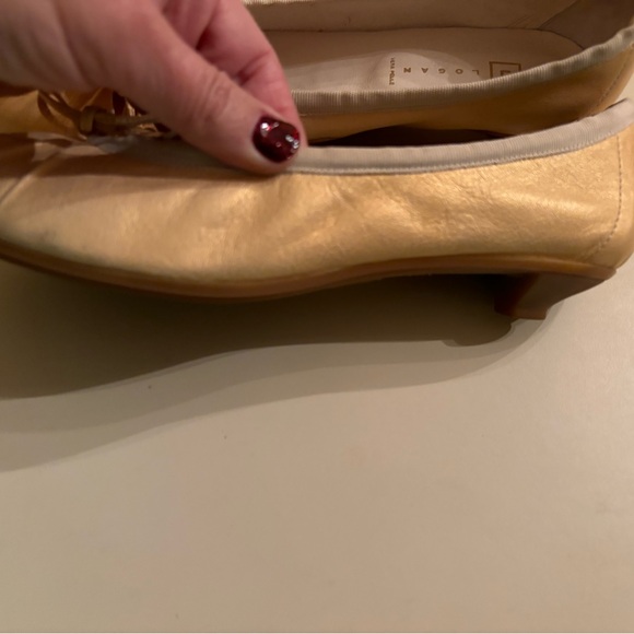 J. Logan yellow pearl kitten heels 35/6 - Picture 4 of 7